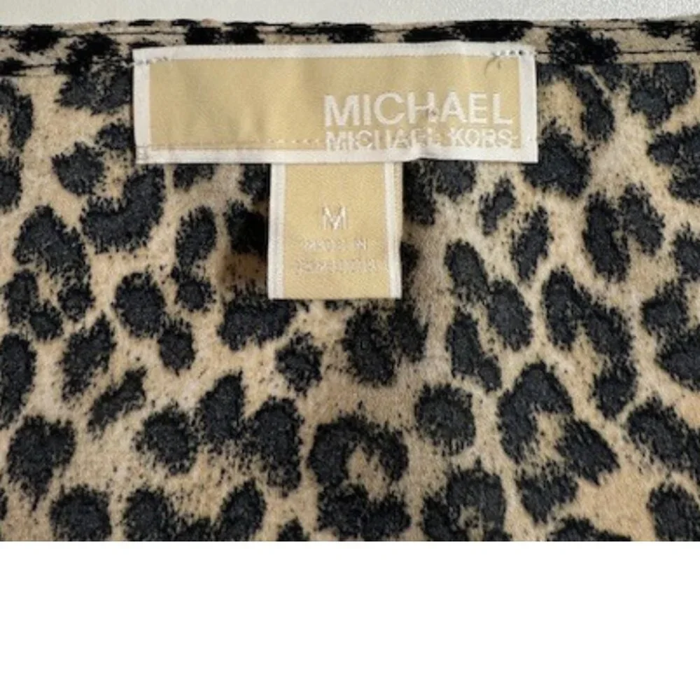 Michael by Michael Kors Women’s Leopard Print Top Size M - Picture 3 of 5